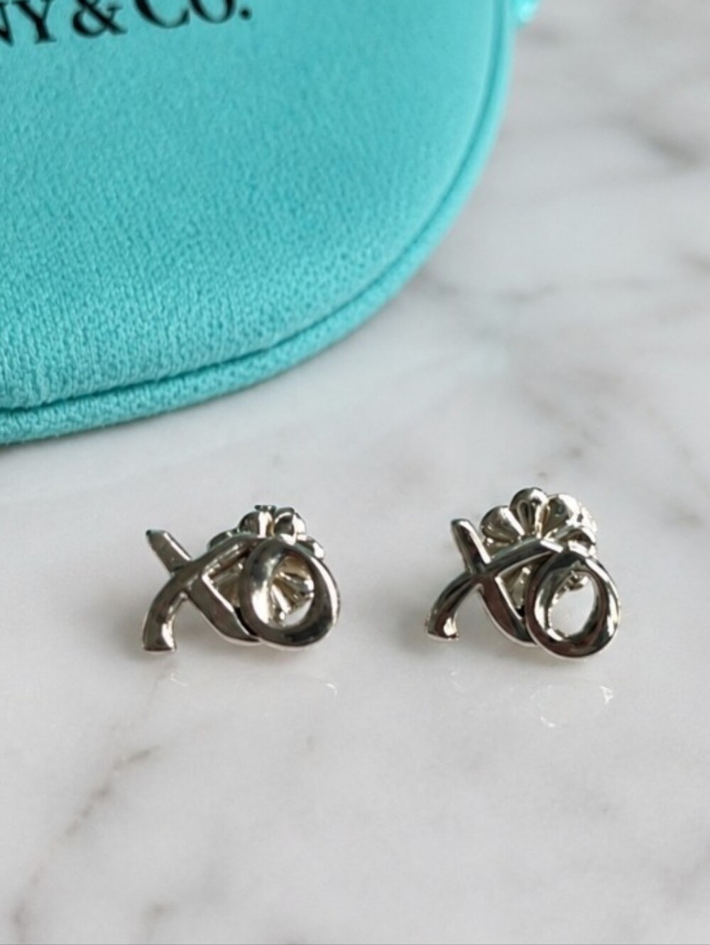 Tiffany & Co. Silver XO Stud Earrings